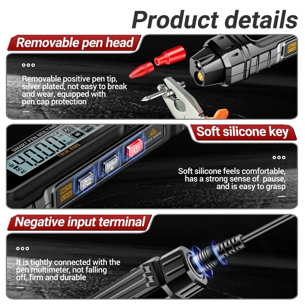 Compact Pen Style Digital Multimeter With 4000 Counts 2