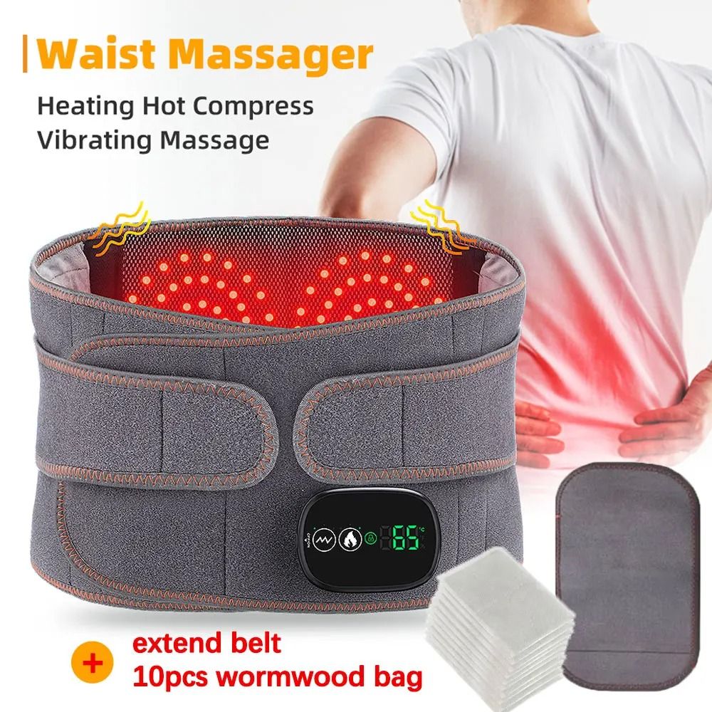 Electric Heating Waist Massager Belt With Vibration And Hot Compress 3 Gear Adjustment 1