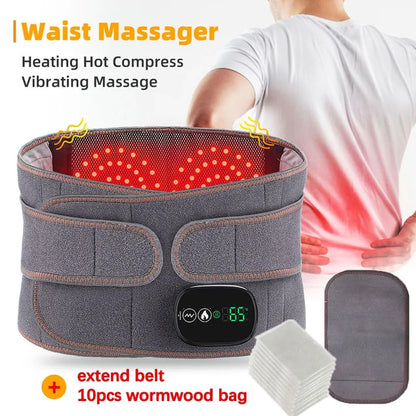 Electric Heating Waist Massager Belt With Vibration And Hot Compress 3 Gear Adjustment 1