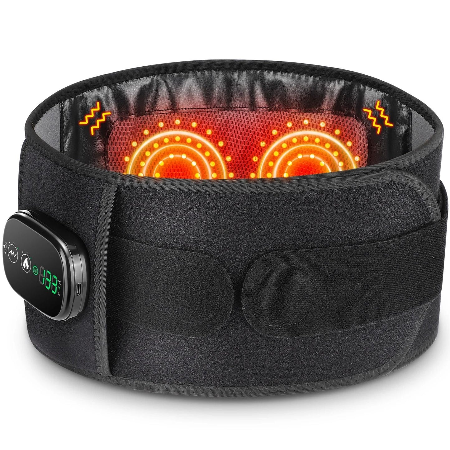 Electric Heating Waist Massager Belt With Vibration And Hot Compress 3 Gear Adjustment 8