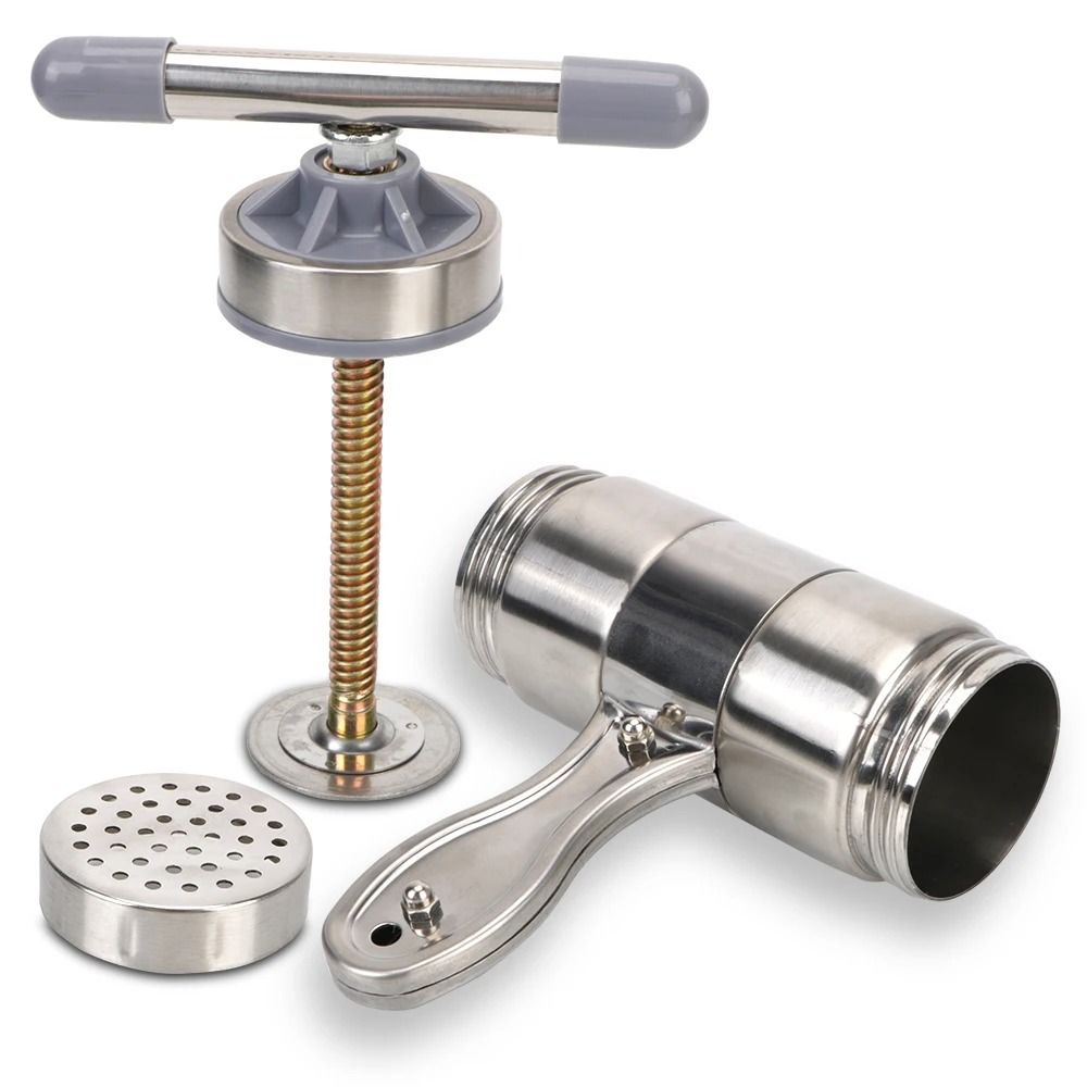 Stainless Steel Manual Pasta Press Noodle Maker And Fruit Juicer With 5 Molds 4