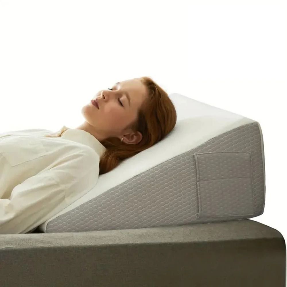 Memory Foam Bed Wedge Pillow For Sleeping And Leg Elevation 2