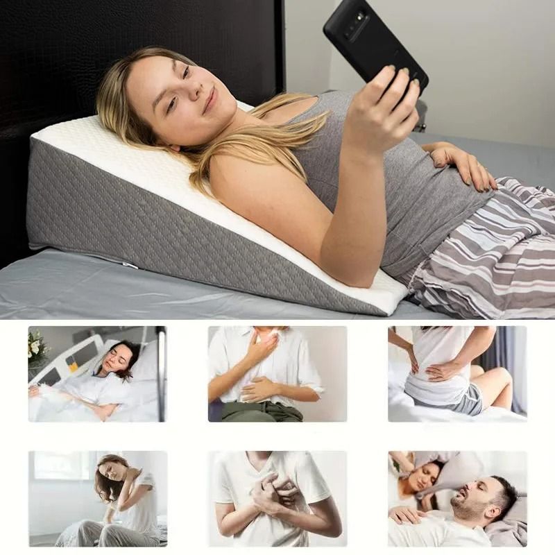 Memory Foam Bed Wedge Pillow For Sleeping And Leg Elevation 5