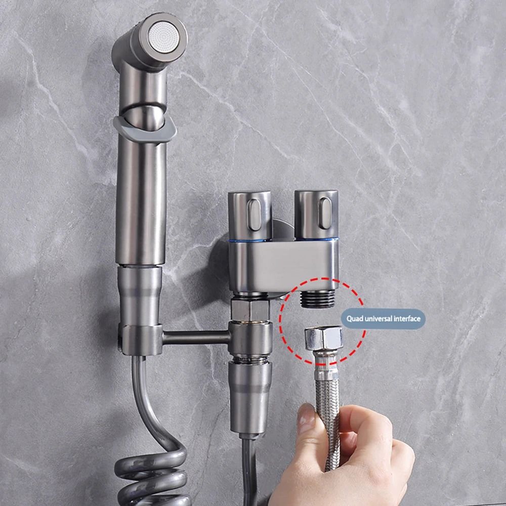 Handheld Toilet Bidet Sprayer Set With Adjustable Pressure And Dual Spray Modes 2