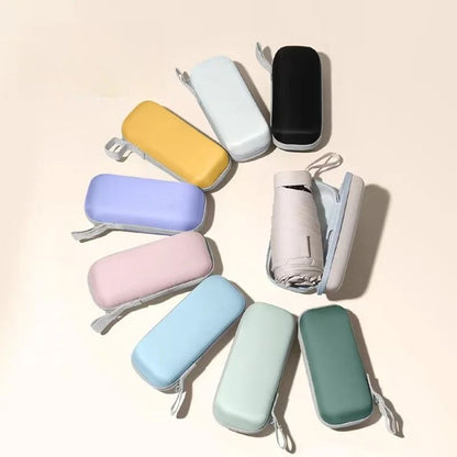 Mini Folding Umbrella Portable UV Resistant Rain and Sun Parasol