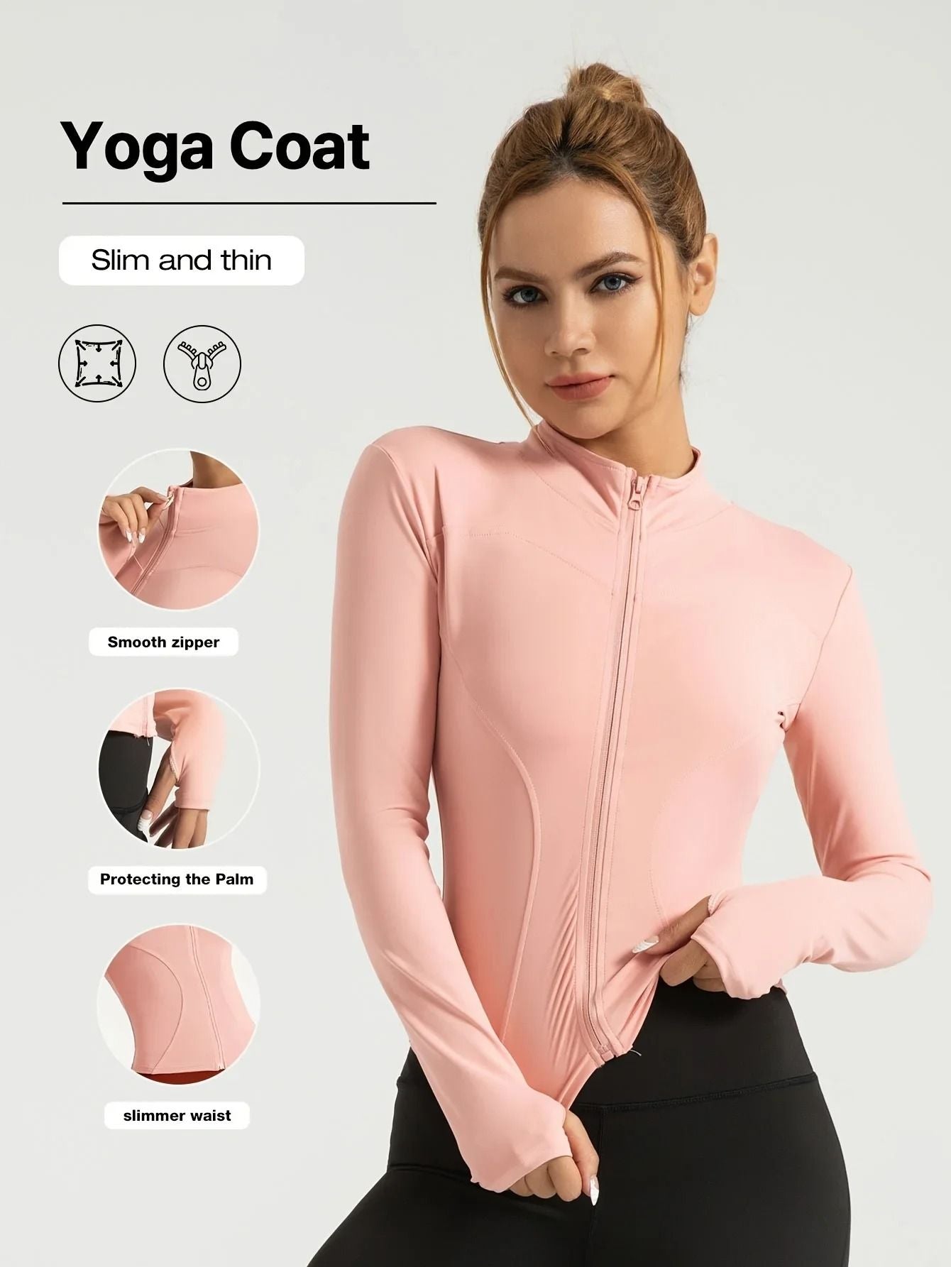 Breathable Seamless Cropped Sports Jacket For Women 9