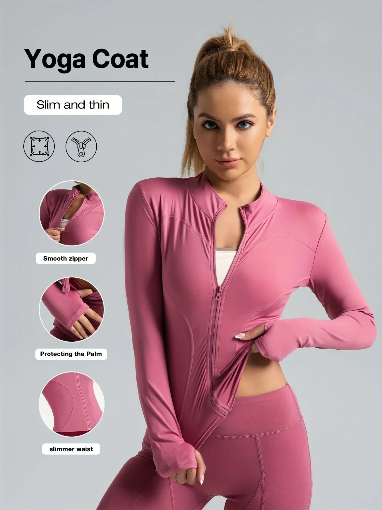 Breathable Seamless Cropped Sports Jacket For Women 11