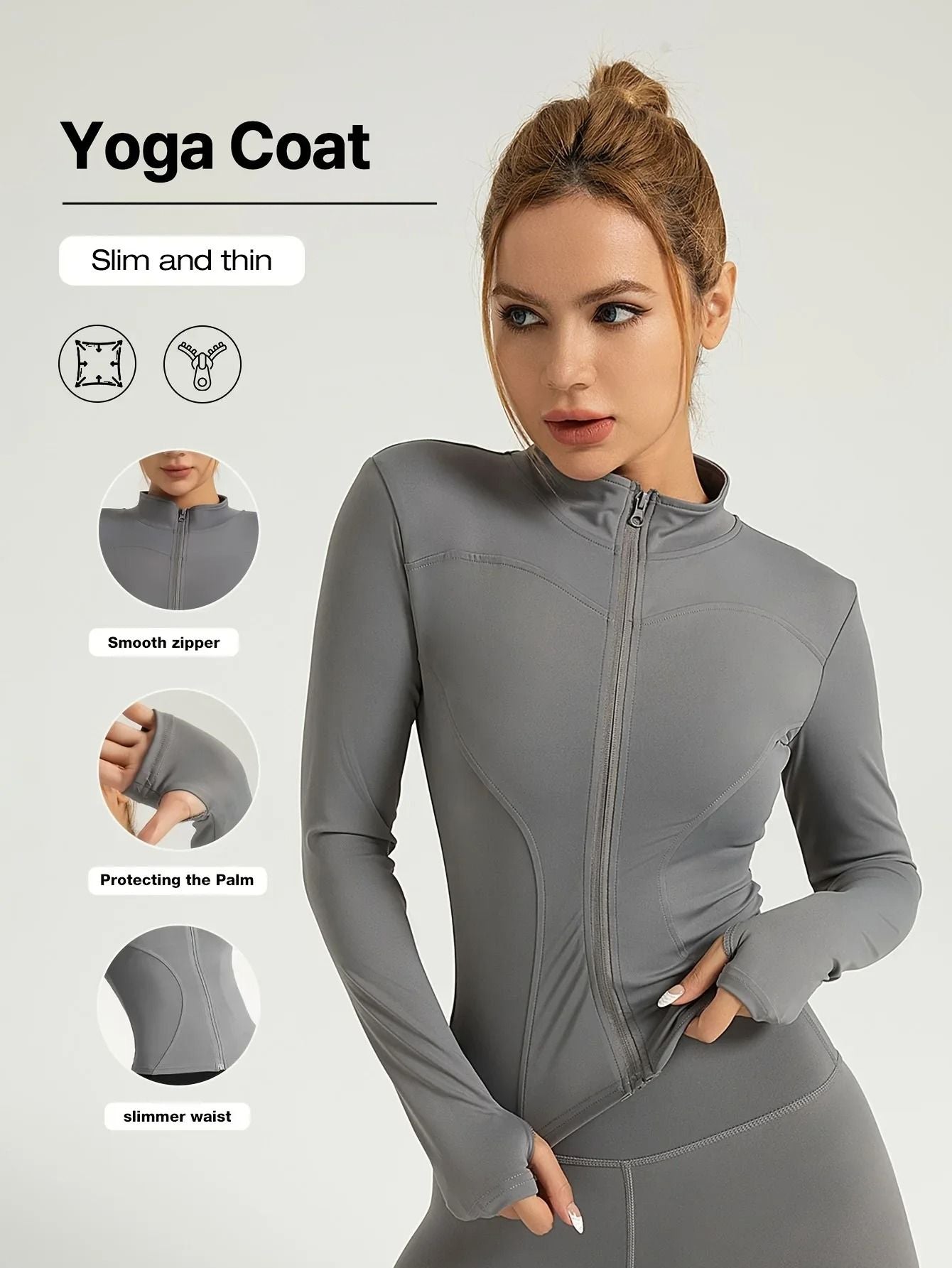 Breathable Seamless Cropped Sports Jacket For Women 12