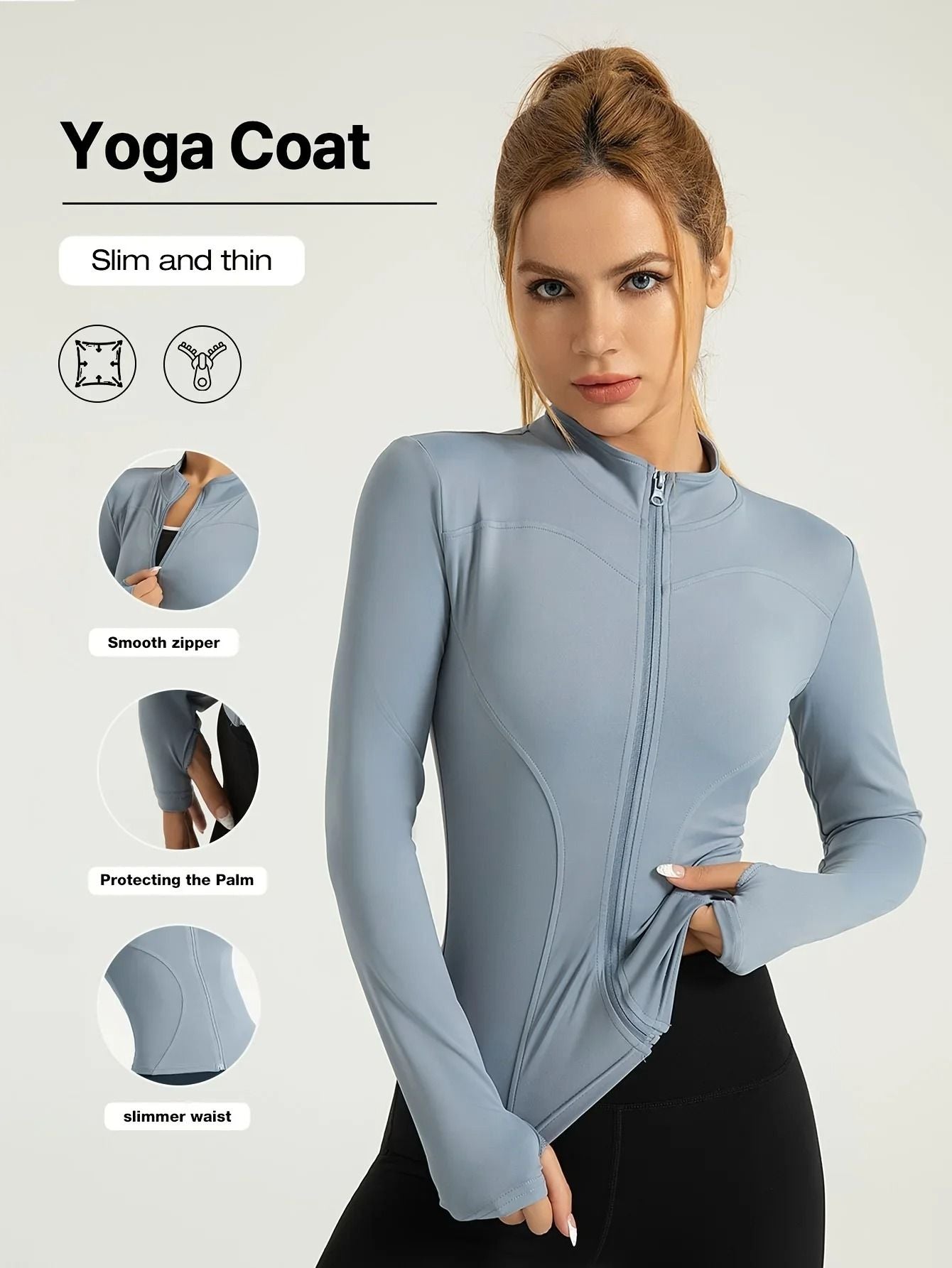 Breathable Seamless Cropped Sports Jacket For Women 13