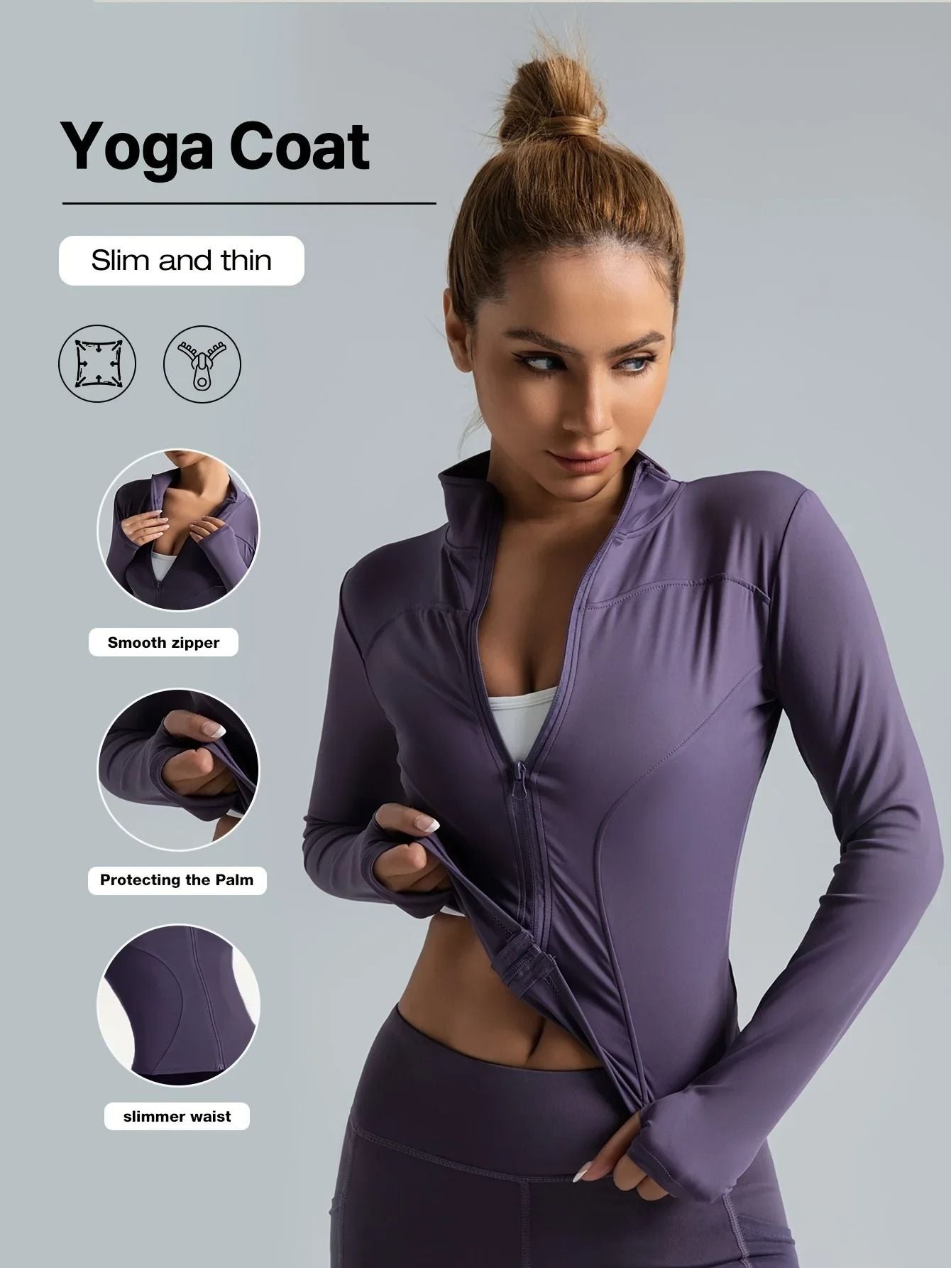 Breathable Seamless Cropped Sports Jacket For Women 14