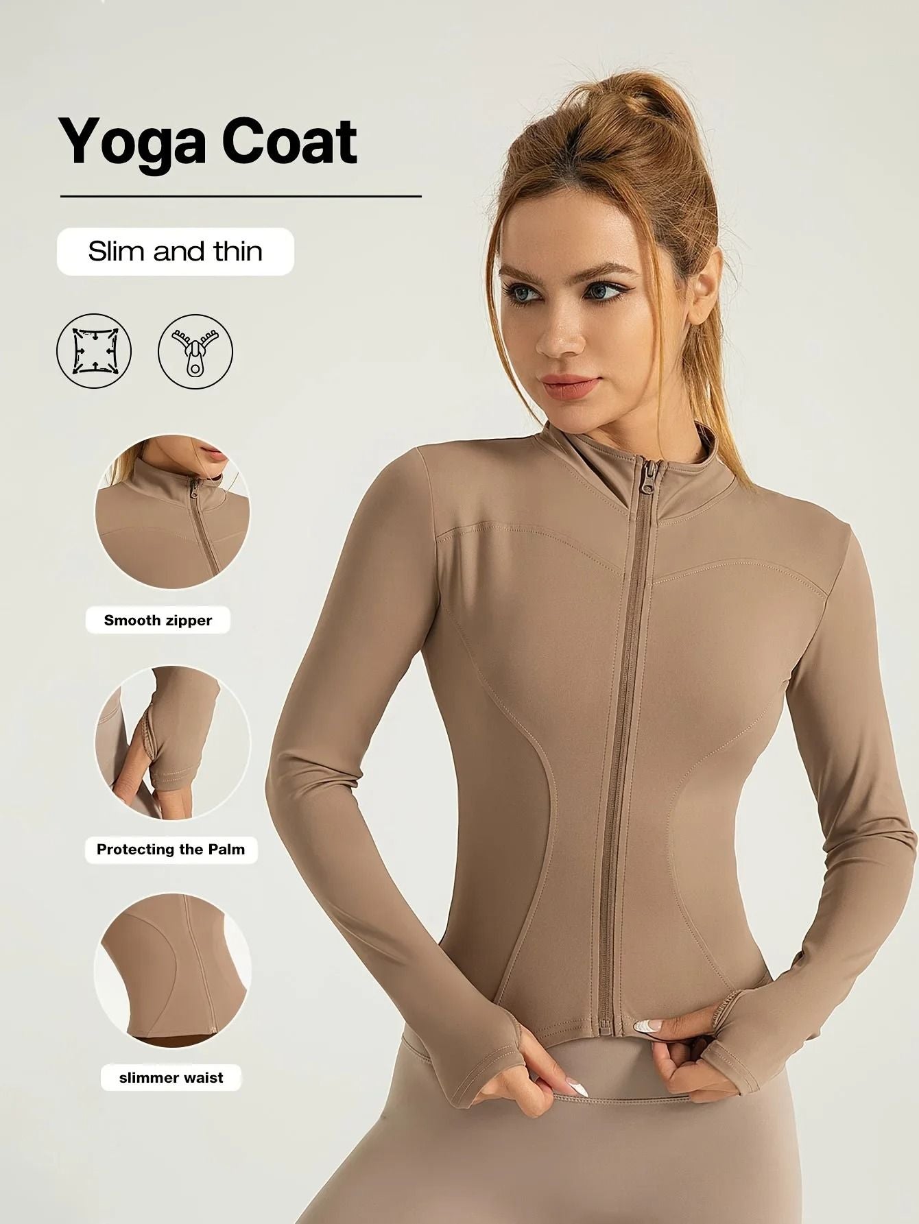 Breathable Seamless Cropped Sports Jacket For Women 15