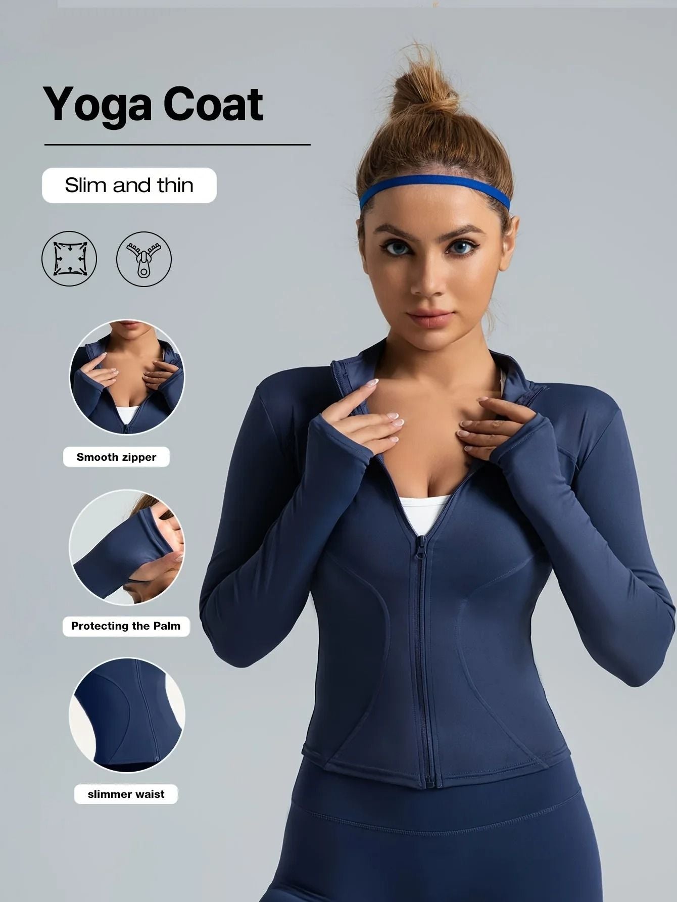 Breathable Seamless Cropped Sports Jacket For Women 18