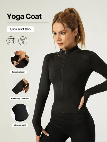 Breathable Seamless Cropped Sports Jacket For Women 7