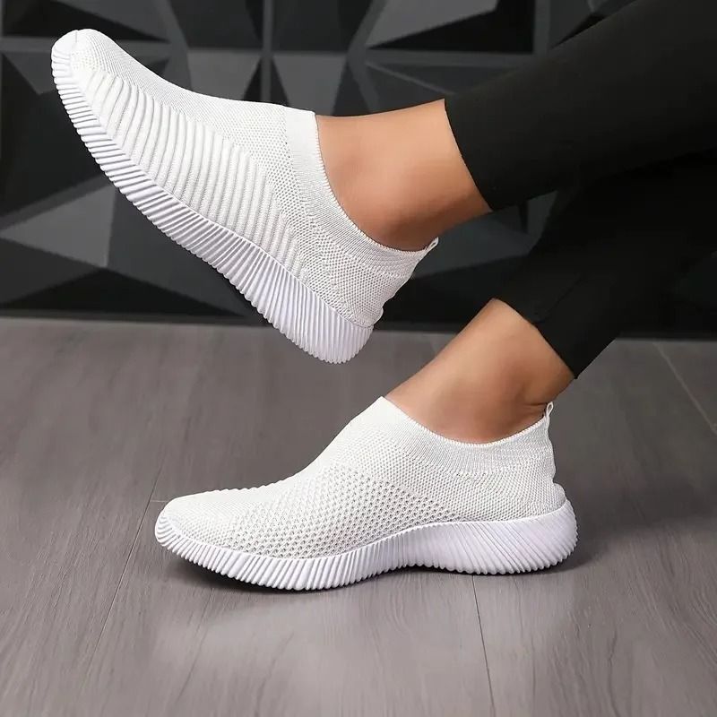 Womens Breathable Mesh Sneakers Lightweight Low Top Walking And Running Shoes 8