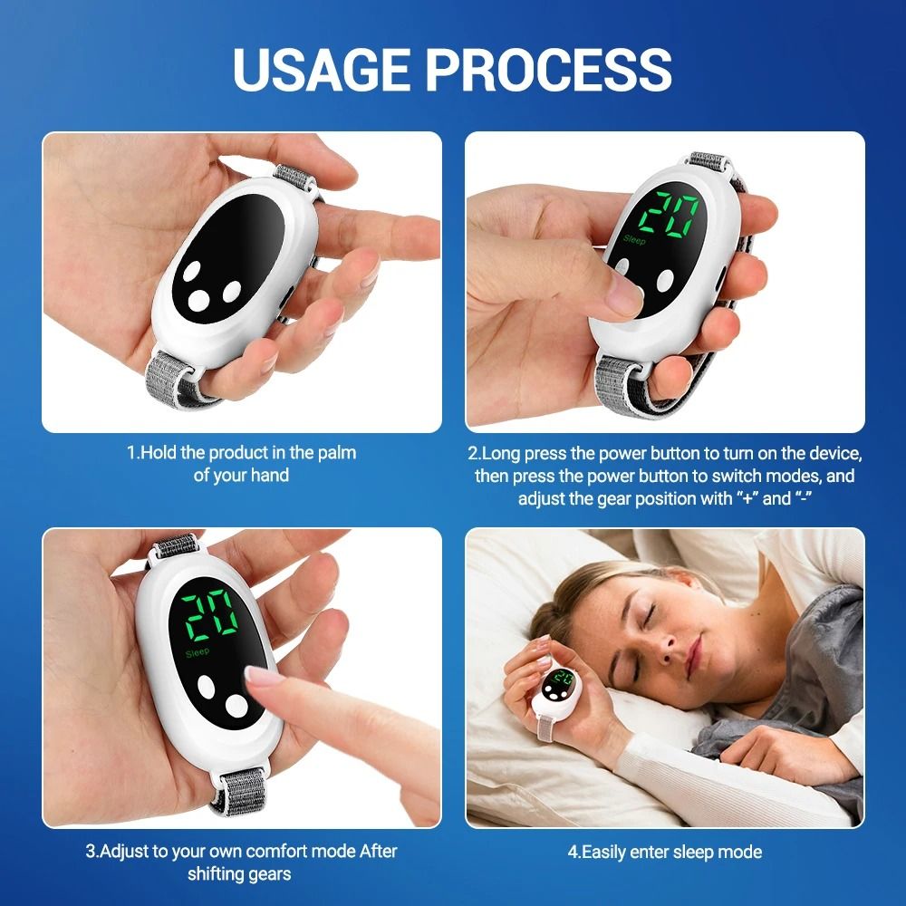 Handheld EMS Sleep Aid Device With 20 Levels Microcurrent Pulse For Relaxation And Insomnia Relief 5