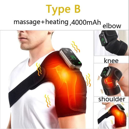Electric Heated Shoulder Brace With Adjustable Heat And Massage Support Strap 9