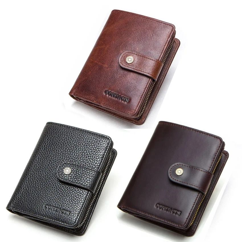 Genuine Leather RFID Blocking Wallet With Coin Pocket 3