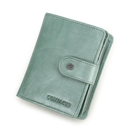 Genuine Leather RFID Blocking Wallet With Coin Pocket 6