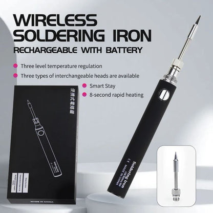 Cordless USB Soldering Iron Pen With 3 Tips 2