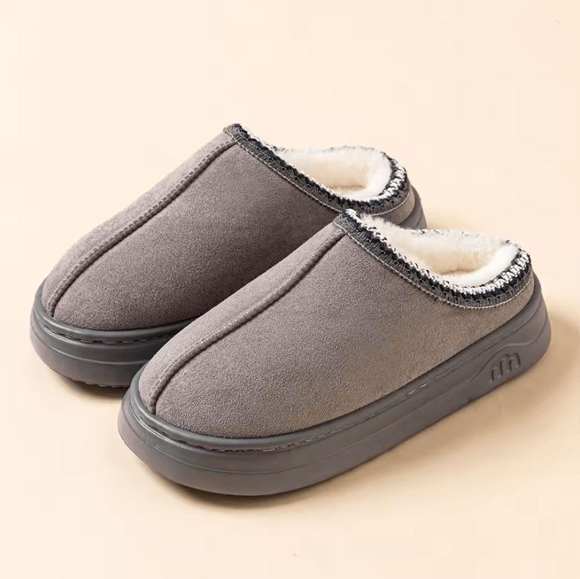 Warm Plush Indoor Outdoor Slippers For Men And Women With Soft Anti Slip Sole 4