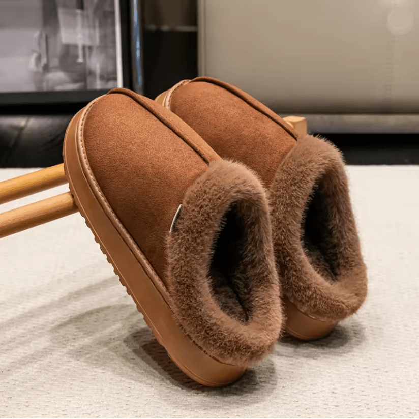 Fluffy Winter Slippers For Men With Thick Sole And Warm Fur Lining 5