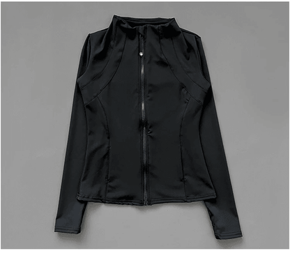 Slim Fit Womens Fitness Jacket Quick Dry Long Sleeve Yoga And Running Top 2
