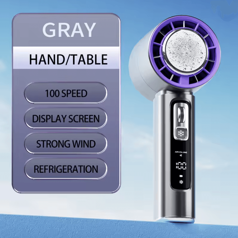 Portable Handheld Fan With Semiconductor Cooling USB Rechargeable 4000mAh Battery 3