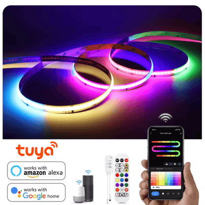 Smart WiFi RGB LED Strip Lights with APP Control and Voice Compatibility