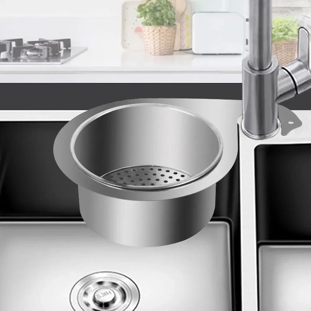 Stainless Steel Swan Sink Strainer Basket Kitchen Drain Filter Dry And Wet Separation Rack 3