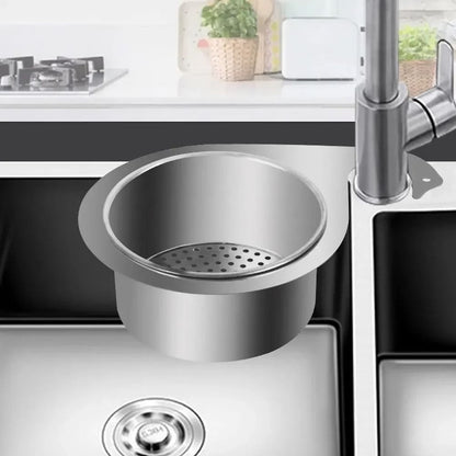 Stainless Steel Swan Sink Strainer Basket Kitchen Drain Filter Dry And Wet Separation Rack 3