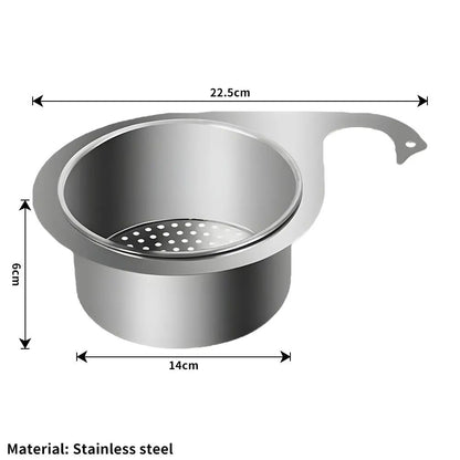 Stainless Steel Swan Sink Strainer Basket Kitchen Drain Filter Dry And Wet Separation Rack 7