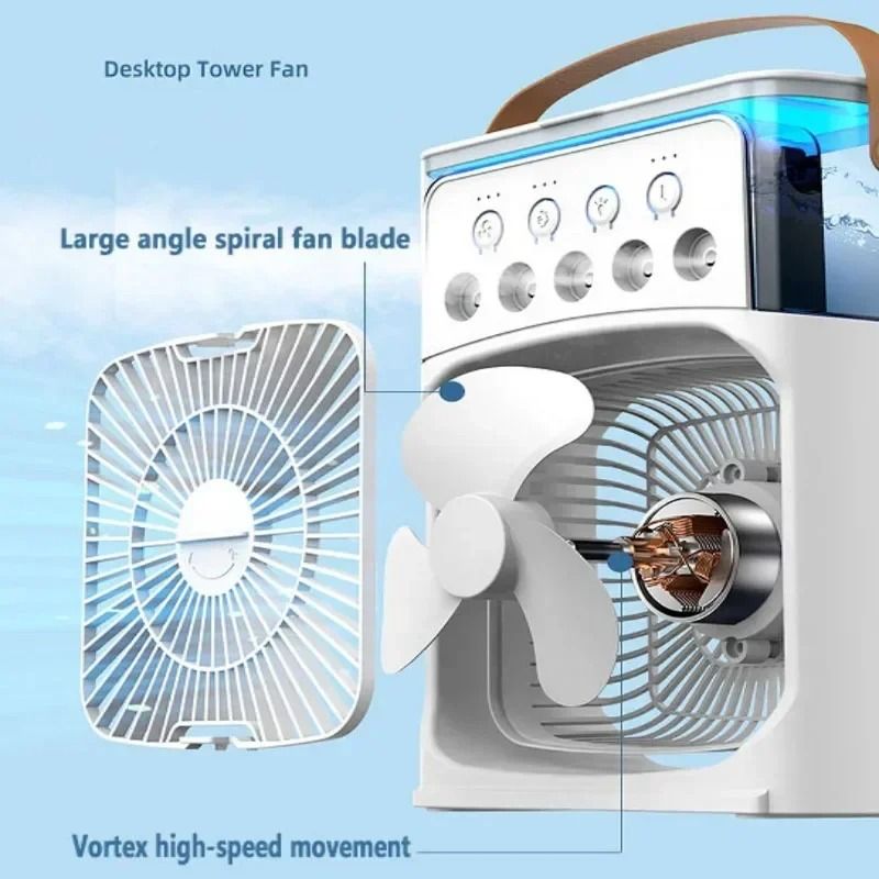 3 In 1 Portable Air Conditioner Fan Humidifier And LED Night Light For Home And Office 3