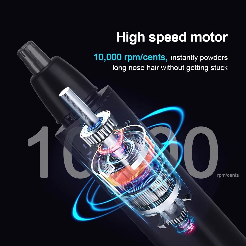 Rechargeable Electric Nose Hair Trimmer With Digital Display MultiFunction Hair Remover For Men And 4