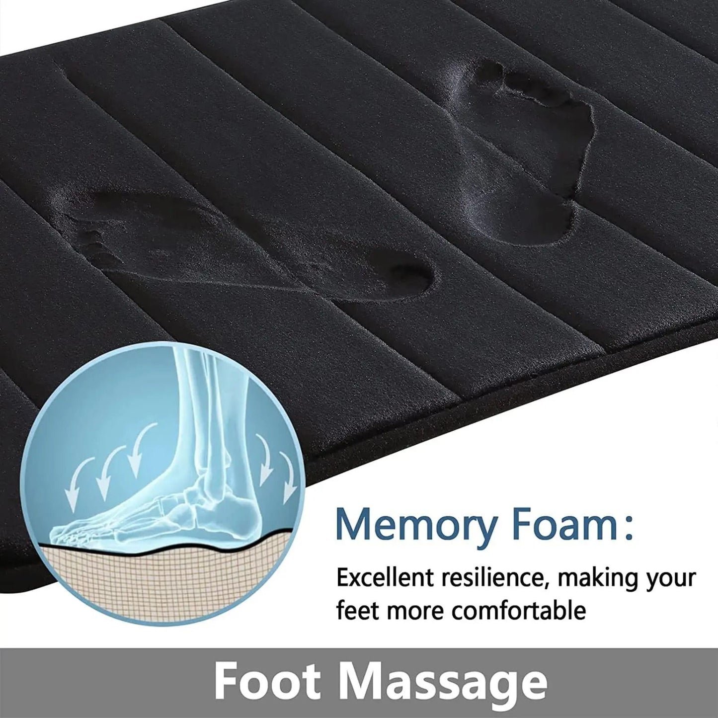 Super Absorbent Memory Foam Bath Mat Set Non Slip Bathroom Rug And Shower Room Doormat 10