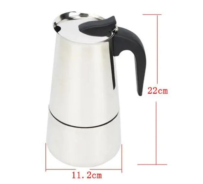 Stainless Steel Moka Pot Espresso Maker Stove Top Coffee Percolator 4 6 9 Cup Options 8