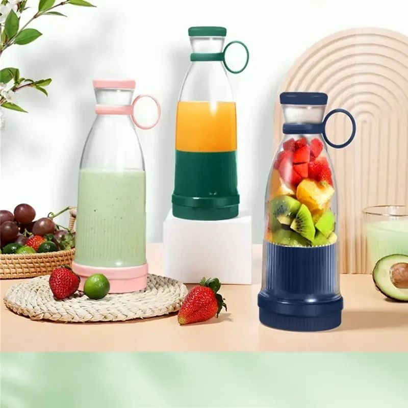 Portable Electric Juicer Cup USB Rechargeable Blender for Smoothies and Milkshakes