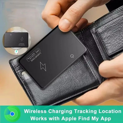 Wireless Charging Wallet Tracker Card  Waterproof GPS Locator Compatible With Apple Find My App 2