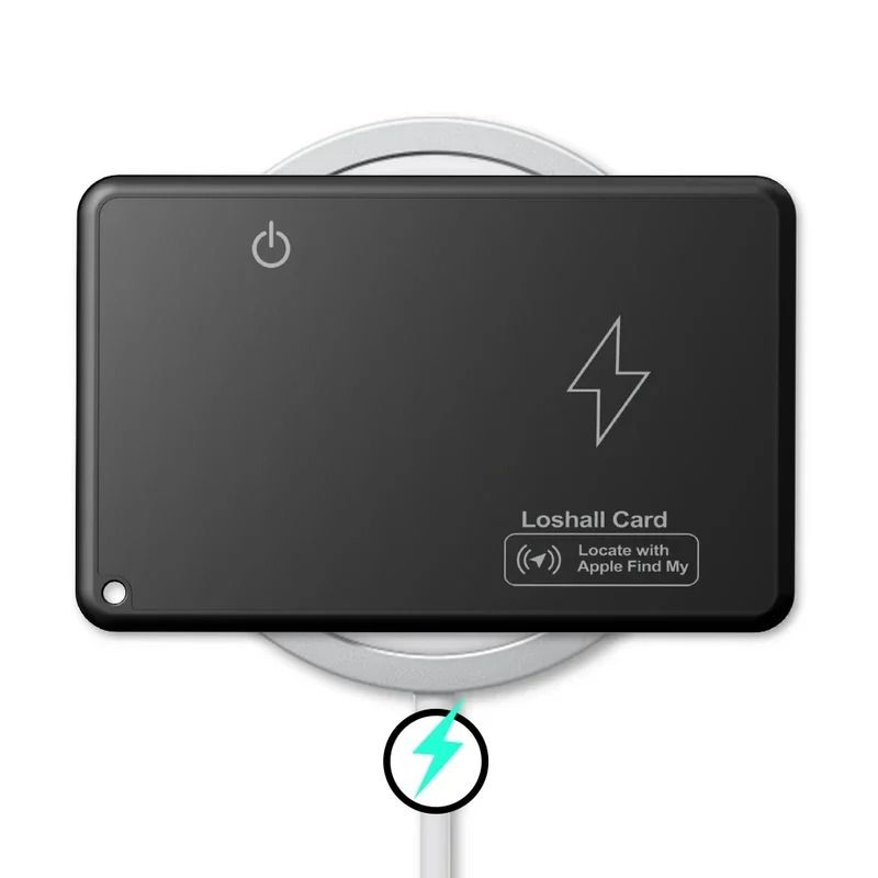 Wireless Charging Wallet Tracker Card  Waterproof GPS Locator Compatible With Apple Find My App 3