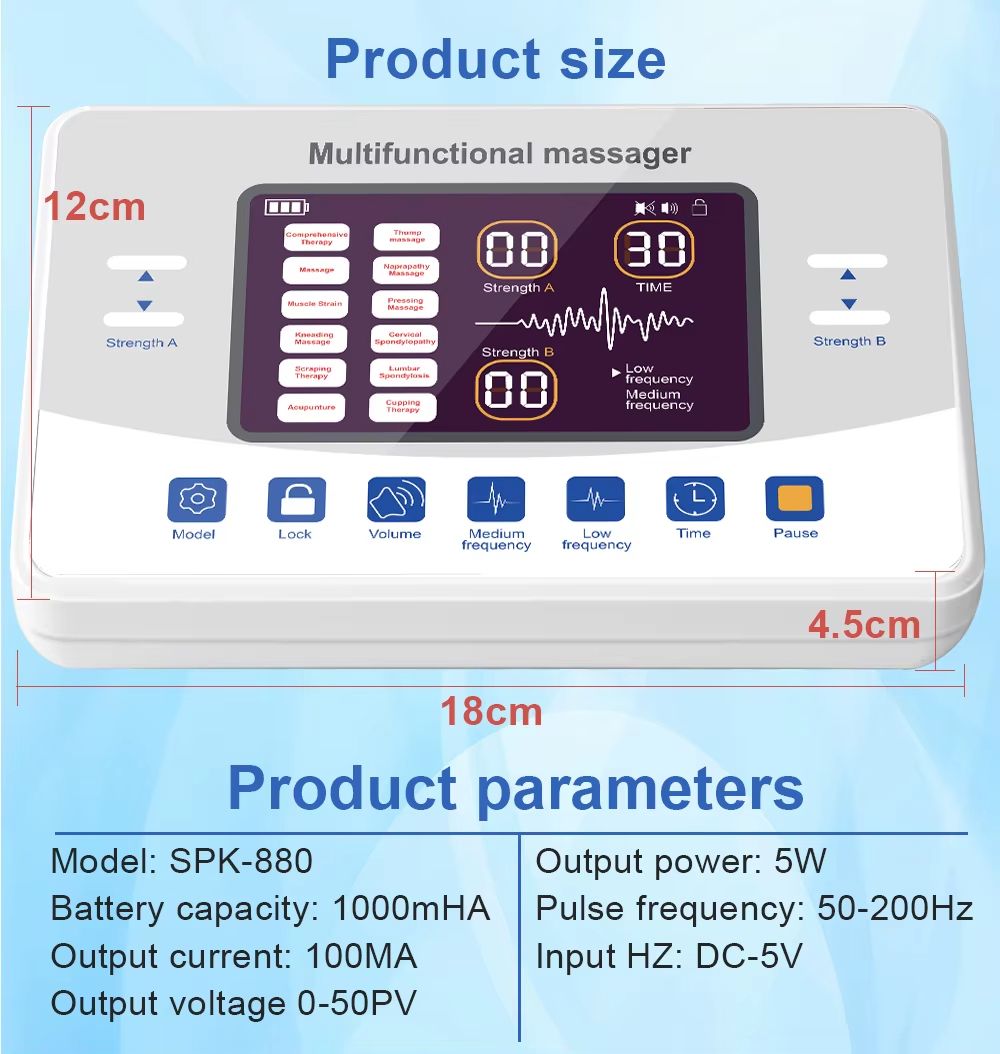 12 Modes TENS  EMS Muscle Stimulator  Pain Relief  Muscle Recovery Device 5