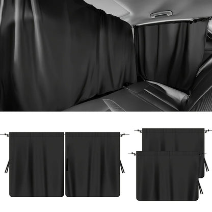 4 Piece Car Privacy Curtain Set  Window Shade For Travel Nap Camping And Night Driving 3