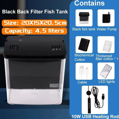 Fish Tank Living Room Small Mini Douyu Tank Household Tabletop Ecological Tank Self Circulating Bac 5