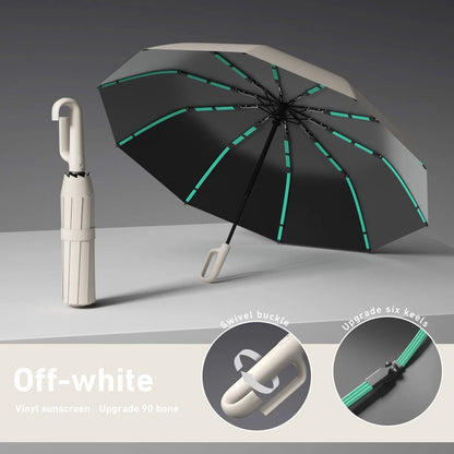 Fully Automatic Windproof Folding Umbrella  Portable Double Layer Design For Men And Women 20