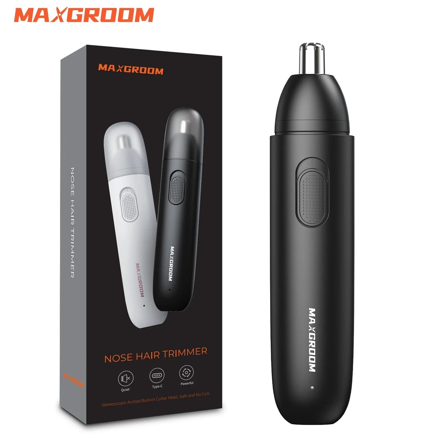 Rechargeable Nose Hair Trimmer 360 Dual Blade Painless Electric Groomer For Men 1