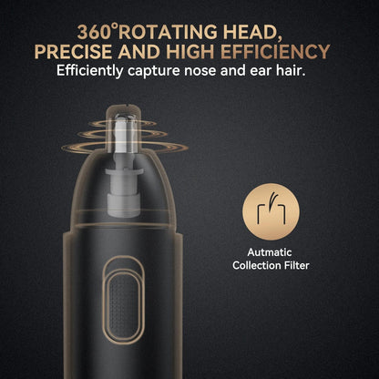 Rechargeable Nose Hair Trimmer 360 Dual Blade Painless Electric Groomer For Men 4