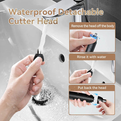Rechargeable Nose Hair Trimmer 360 Dual Blade Painless Electric Groomer For Men 5
