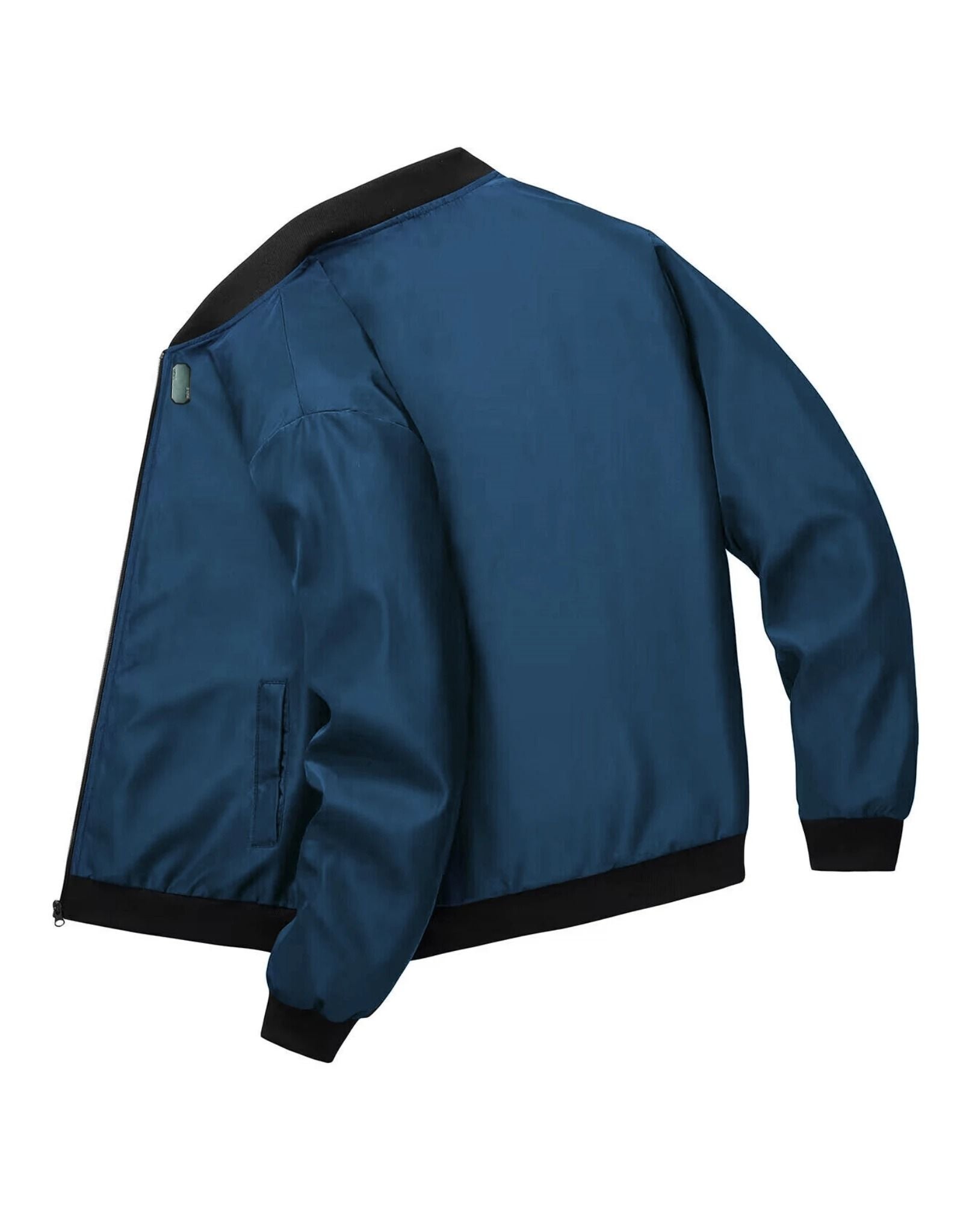 Mens Casual Baseball Collar Jacket  Lightweight Solid Color Business And Streetwear Coat 12