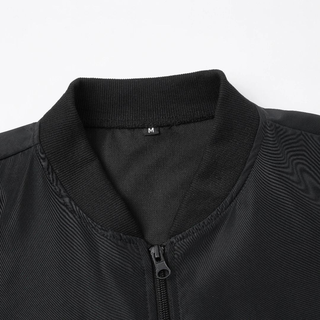 Mens Casual Baseball Collar Jacket  Lightweight Solid Color Business And Streetwear Coat 4
