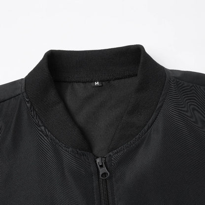 Mens Casual Baseball Collar Jacket  Lightweight Solid Color Business And Streetwear Coat 4