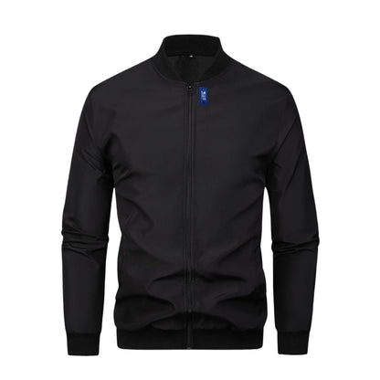 Mens Casual Baseball Collar Jacket  Lightweight Solid Color Business And Streetwear Coat 8
