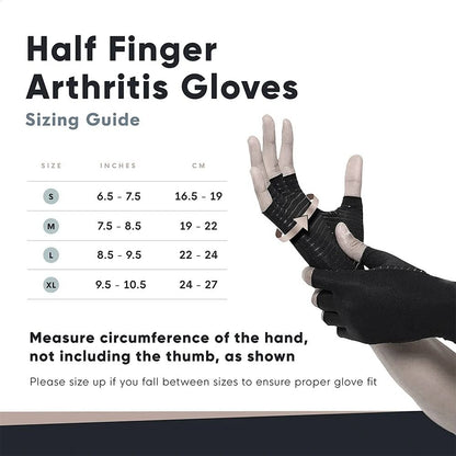 Copper Arthritis Compression Gloves Fingerless Pain Relief Support For Arthritis Carpal Tunnel Swel 1